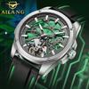 AILANG новые автоматические механические часы модные мужские часы полые водонепроницаемые часы
