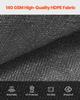 90% Sun Shade Cloth Privacy Screen 8 x 12 ft for Patio Garden (Black)