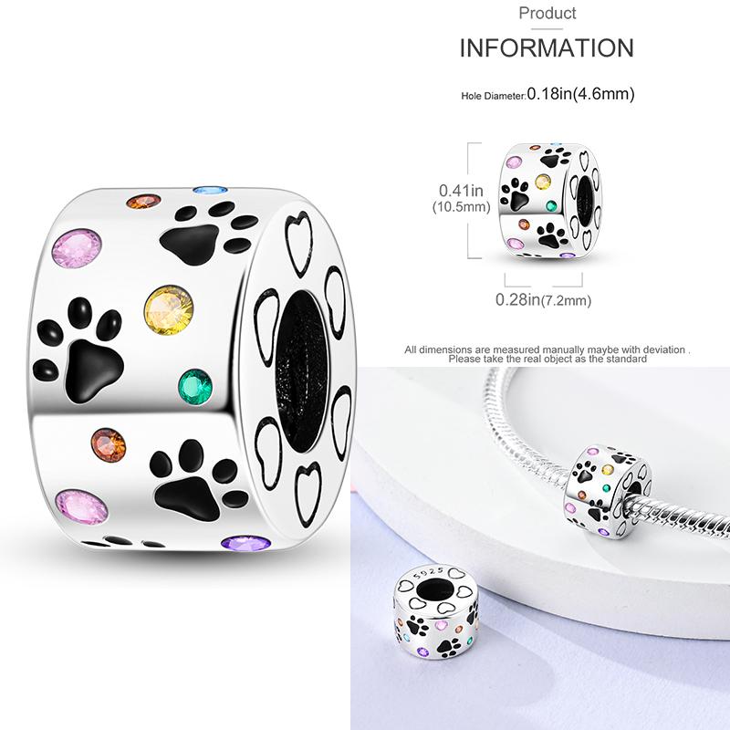 Round 925 Copper Clasp Pave Clip Charms Blue Star Moon Butterfly Slide Safety Chains Spacer Beads Fits Original Bracelet Zircon