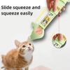 Ложка для кормления кошек в полосках, дозатор влажного корма для кошек, набор ложек для кормления кошек, мультяшная кормушка с различными полосками
