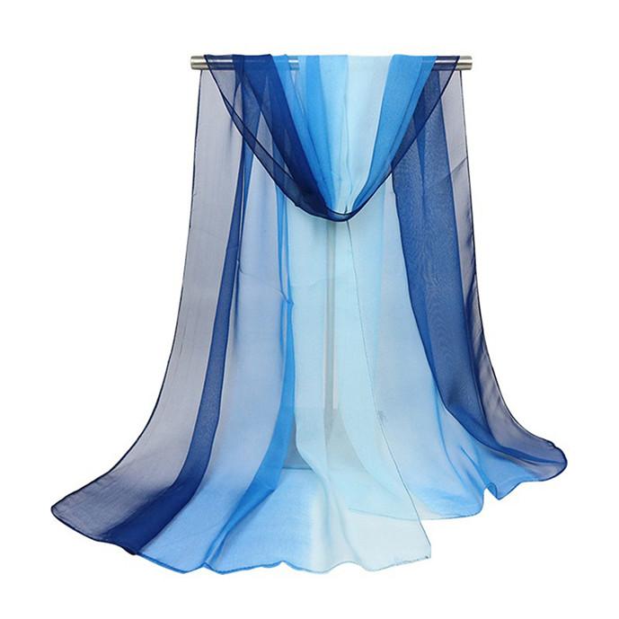 Gradient Color Silk Scarf Ladies Scarf Tulle Scarf Training Dance Scarf