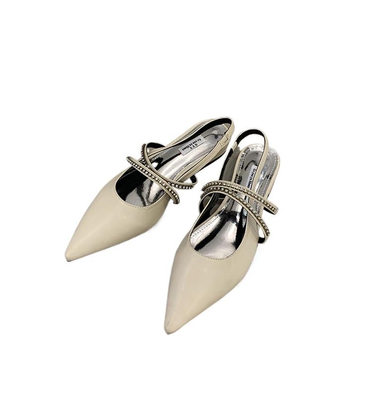 Новые летние роскошные женские босоножки для вечеринок 2025 года, сексуальные черные туфли на низком каблуке, модные и универсальные женские туфли под платье