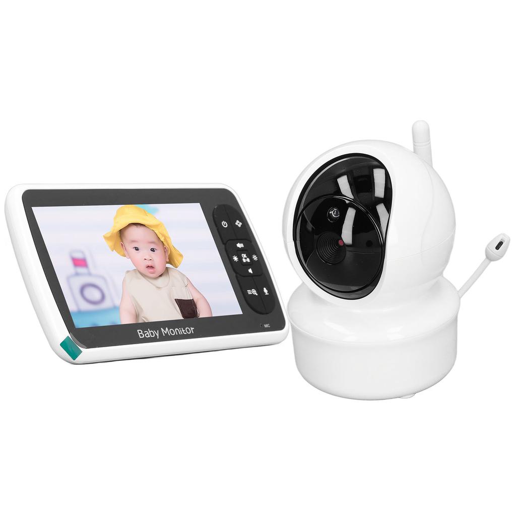 Радионяня с 5-дюймовым дисплеем, удаленным доступом, поворотом, наклоном и зумом, ночным видением, двухсторонним аудиомонитором