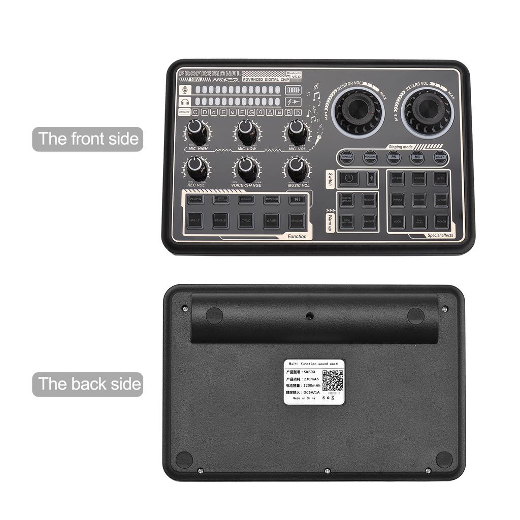 Многофункциональный цифровой аудиомикшер SK600, внешняя звуковая карта с беспроводным подключением BT для