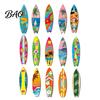 Outdoor Waterproof Sign Hawaiian Surfboard Wall Art, Wooden Tropical Beach Decor Sign, Summer Aloha Theme Hanging Plaque High-density Wood Board