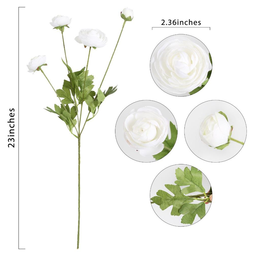 4 шт. 16 головок ранункулюсов искусственные шелковые цветы с длинными стеблями ранункулюс искусственные цветы персидские искусственные цветы для свадебного стола центральный элемент домашнего декора