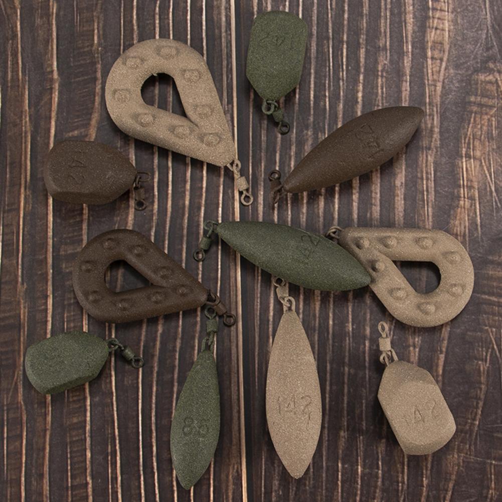 1 шт. 142 г Ouli Fishing Рыболовный свинцовый груз с вращающимся кольцом, незацепляющийся донный, противозакручивающийся ланцетный квадратный свинцовый груз