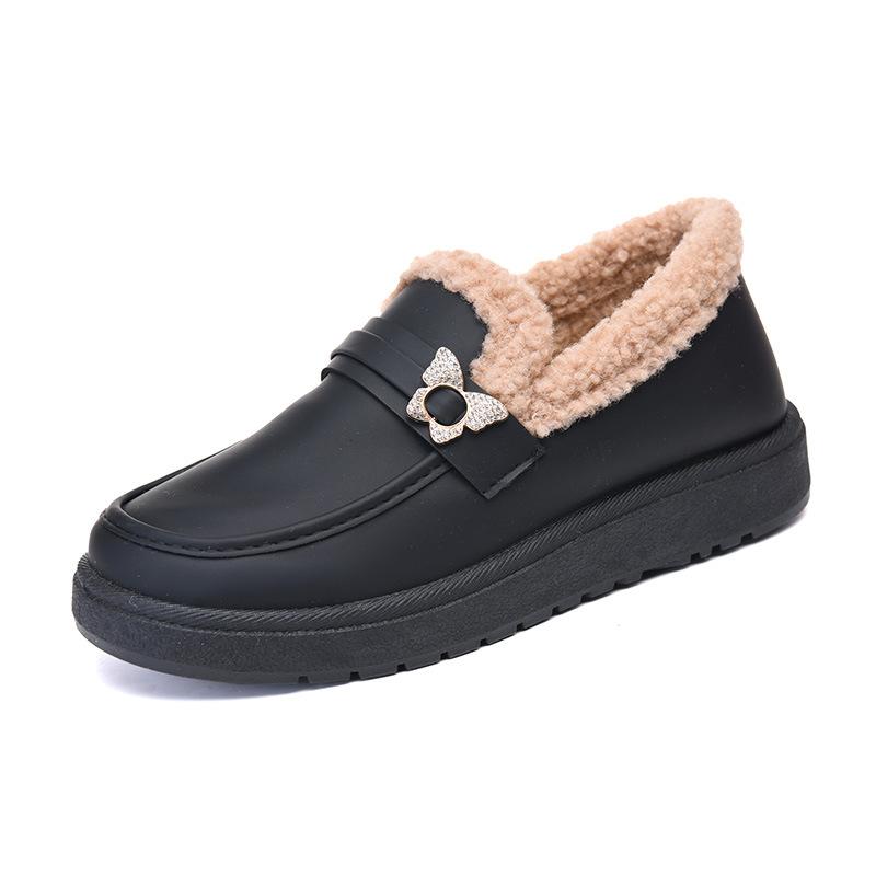 Новые водонепроницаемые хлопковые ботинки, женские флисовые утепленные теплые зимние ботинки, модная повседневная обувь