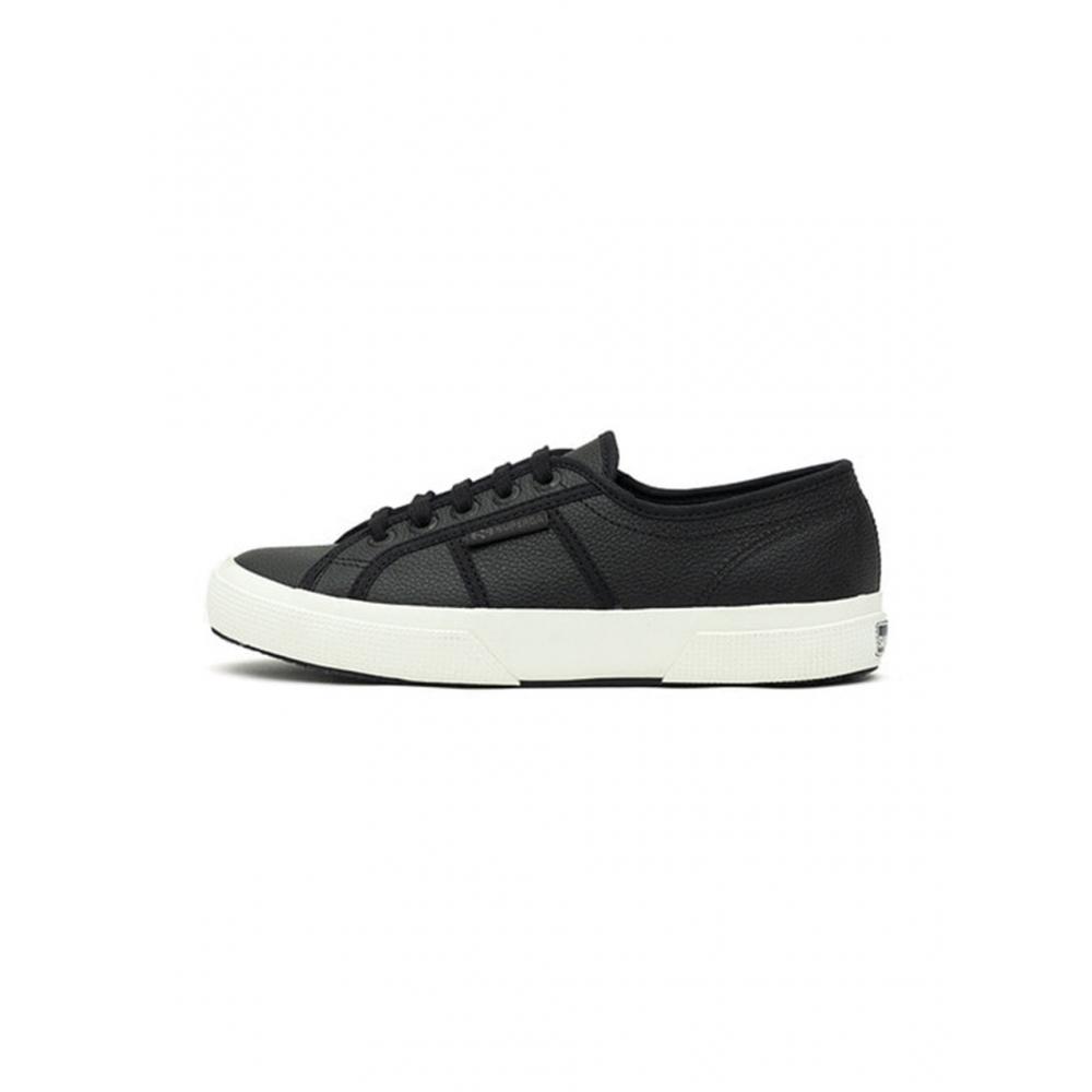 Superga 2750 Кожа Tumble Black S009vh0adt