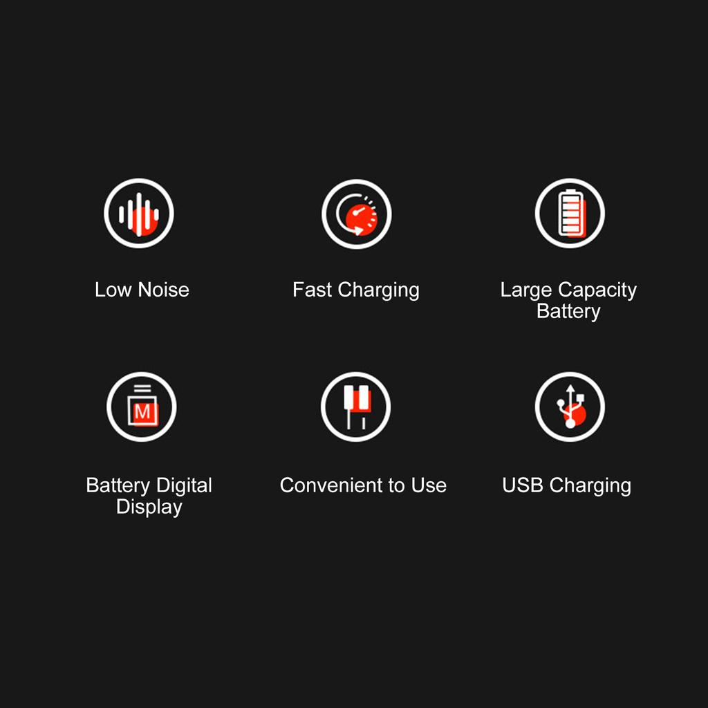 Electric Hair Clippers Cordless Hair Trimmer Men " S Haircut Kit with 16 Guide Combs Hair Trimming