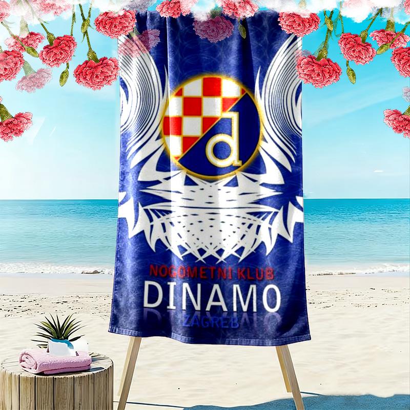Dinamo Zagreb Print Beach Towel, Large Soft Quick Dry Towel for Beach Camping Swimming