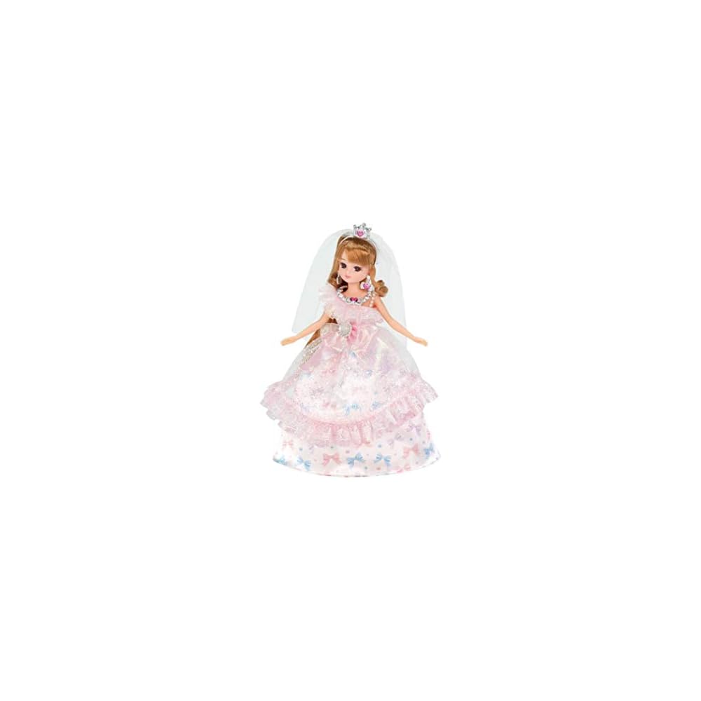 Licca-chan Dress LW-15 Ribbon Wedding Dress with Bow Details for Dolls