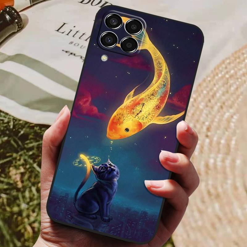 Чехол для Samsung Galaxy M33 M53 2022 Модный Силиконовый Защитный Мягкий ТПУ Задняя Крышка для Samsung M53 5G Чехол для Телефона Черный Бампер