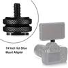 1/4 Inch Cold Shoe Mount Adapter and Hot Shoe Flash Stand Adapter Kit for DSLR Camera Rig, Camera Flash Shoe Mounts Tripod