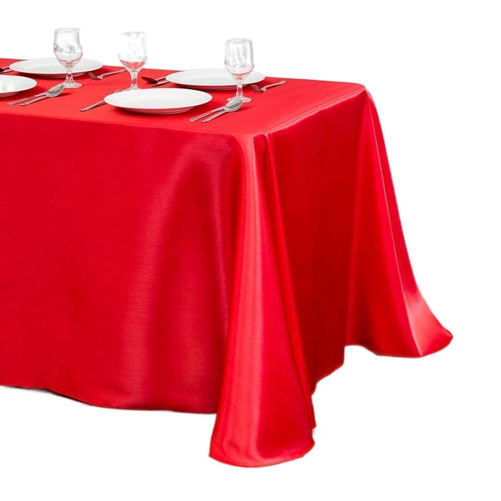 Soft Thick Solid Color Wedding Party Banquet Satin Table Decorations Table Cover Tablecloth