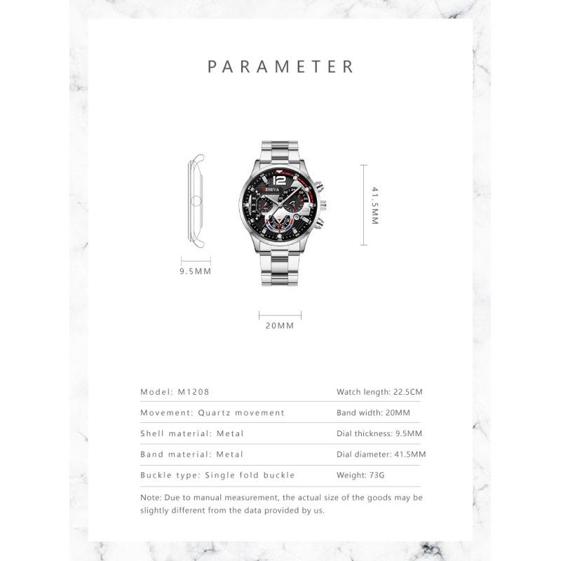 Мужские кварцевые часы с календарем, модные роскошные мужские наручные часы со светящимися стрелками, лучшие подарки, часы