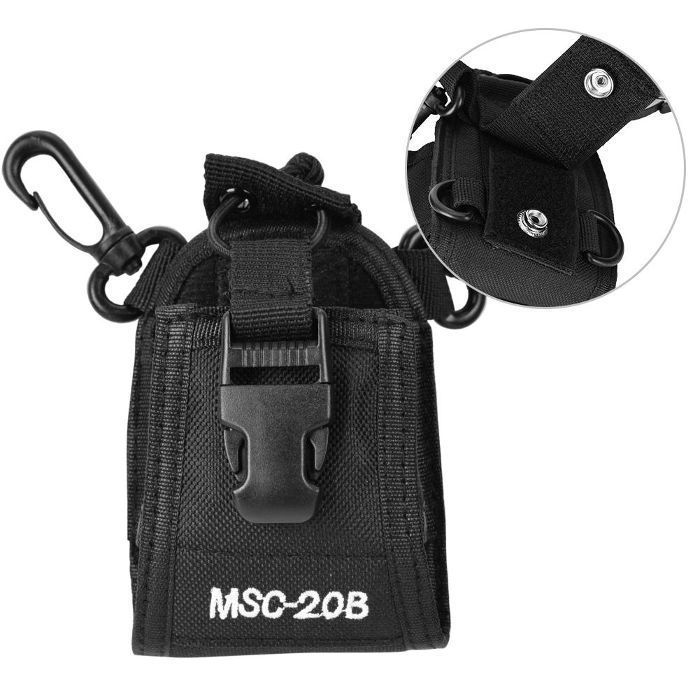 Портативная нейлоновая сумка-чехол с плечевым ремнем и креплением для рации, двусторонней радиостанции, Черная