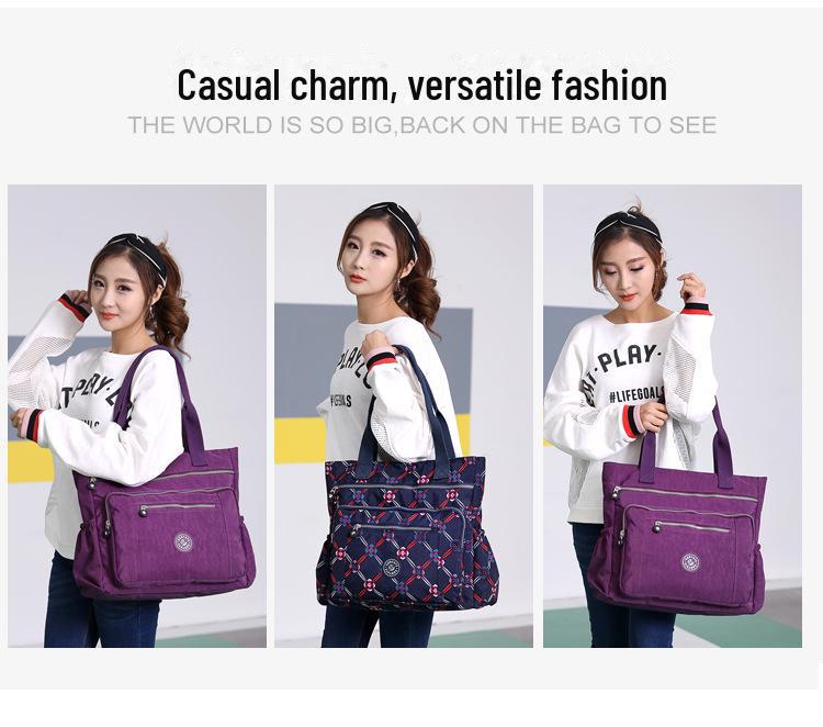 Женская повседневная легкая нейлоновая сумка через плечо – модная, универсальная и вместительная дорожная сумка