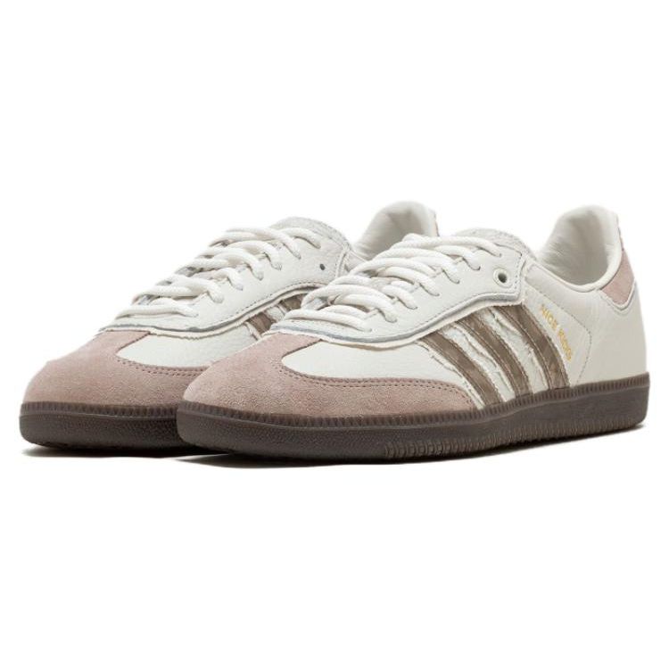 Кроссовки унисекс Nice Kicks x adidas Samba Consortium Cup Белые Тальково-коричневые IE0172