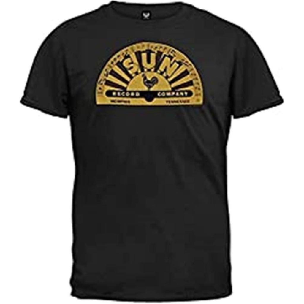 Sun Records Mens Memphis Logo T-Shirt, Black, XX-Large