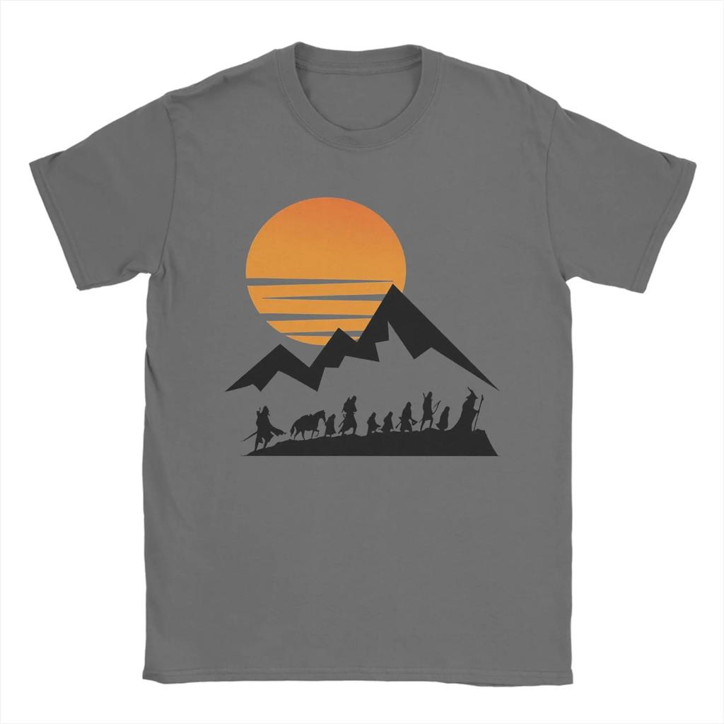 Fellowship Journey Mountains Sunrise Graphic Tee Unisex Breathable Cotton Short Sleeve TShirt