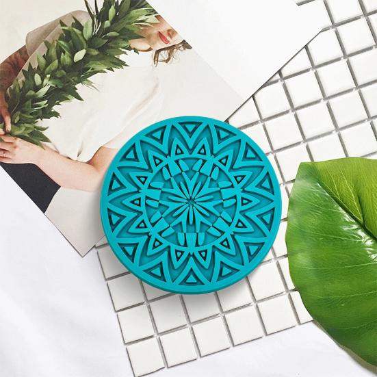 Набор из 6 силиконовых подставок для напитков, утолщенный нескользящий коврик под чашку с держателем, термостойкий поднос для кофе для горячих холодных напитков