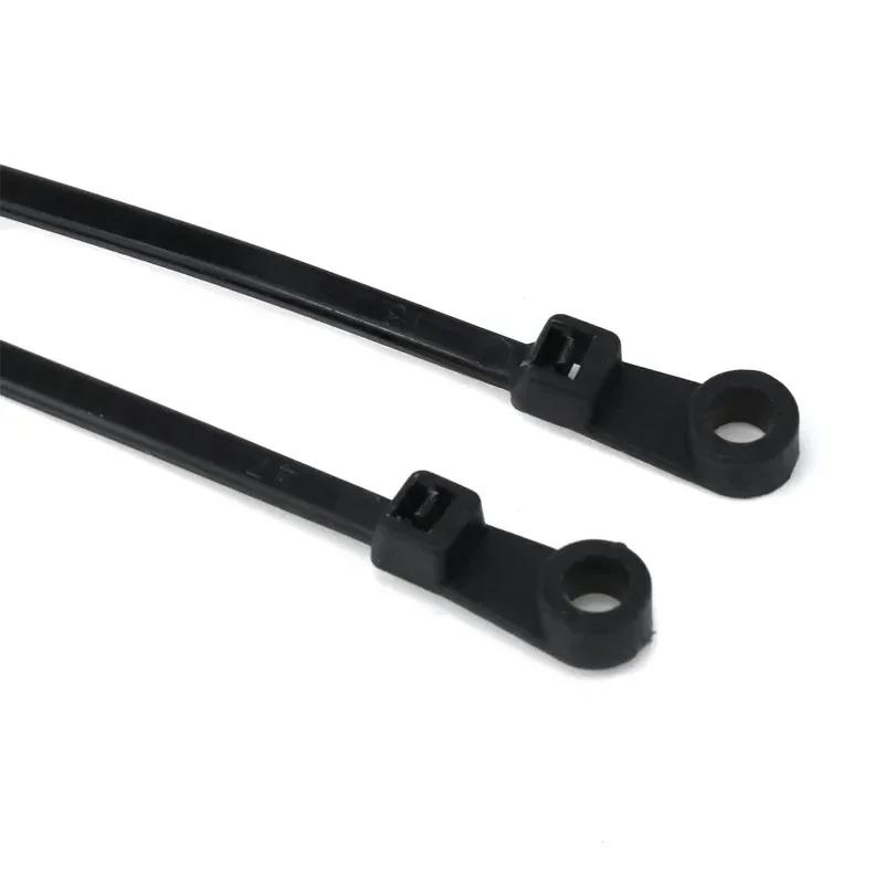 100/500 шт. кабельных стяжек с винтовыми отверстиями, многоразовые фиксированные нейлоновые кабельные стяжки, самоблокирующиеся стяжки для шнуров, ремни, крепежные петли, офисный органайзер