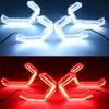 2PCS Car Modification Angel Eye BMW Hexagonal Turn Signal Bluetooth APP Headlights RGB Aperture Driving Lights Decorative Lights