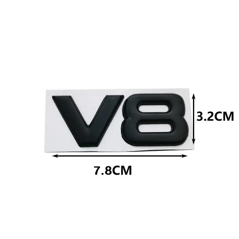 3D V8 Логотип Объем Двигателя Хромированный Значок Автомобиля Наклейка Авто Металлический Сплав Задний Багажник Боковое Крыло Эмблема Наклейка для Стайлинга Автомобиля