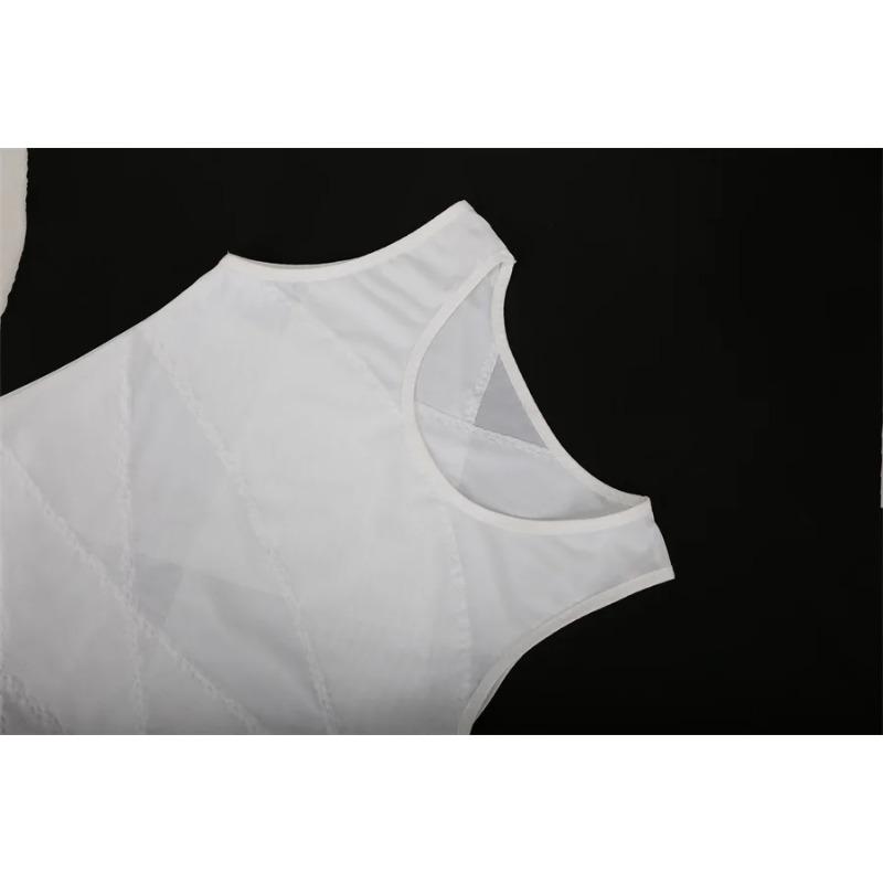 Мужской утягивающий жилет для похудения, сетчатая майка для похудения живота, корректирующее белье для сжигания жира, фитнес-майки