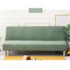 Solid Color Armless Sofa Bed Cover Elastic Couch Covers for Living Room Washable Removable Slipcovers Folding Settee Case