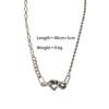 925 Sterling Silver Vintage Handmade Twist Love Heart Thai Silver for Women Men Hip Hop Party Necklace Jewelry Gifts S-N665