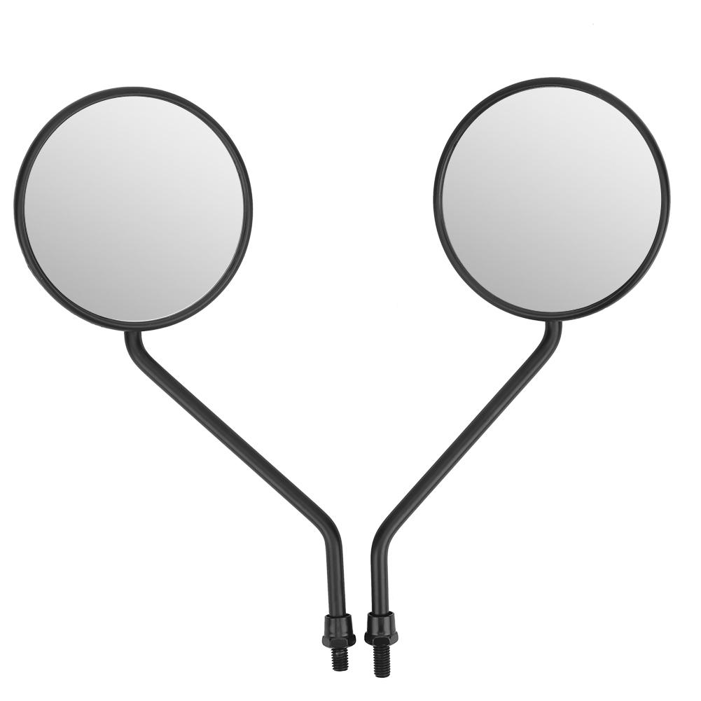 2Pcs 8mm/0.3in Rearview Mirror Retro Round Side Mirrors for Motorcycle Electric Sc