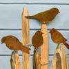 4Pcs Rusty Metal Bird Iron Decoration Outdoor Gardening Bird Shaped Crafts Fence Decor Retro Garden Decorations Birds Wholesale