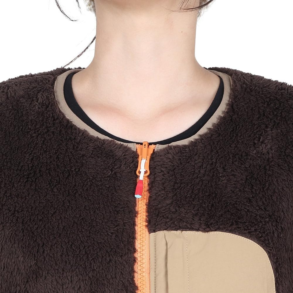 Флисовая куртка Elmo Fleece Reversible Blouson Long L [Chums] женская коричневая/бежевая