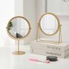 Vintage Nordic Dressing Table Makeup Mirror Portable Revolving Bathroom Dressing Mirror Bathroom Accessories Decoration Mirrors