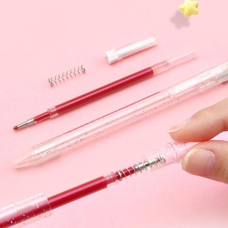 Retractable Colored Gel Inks Pen Shimmering Metallic Journaling Pen 1.0MM for Writing Drawing Journaling Scrapbooking