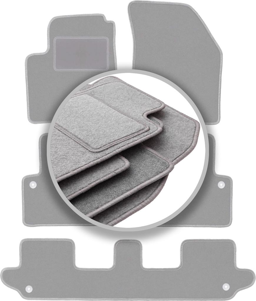 Серые автомобильные коврики для: Volvo XC90 I внедорожник 7 мест (2002-2014 гг.)