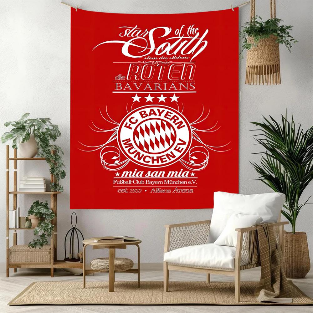 Fc Bayern Mnchen Wall Decor Tapestry Art For Pet Memorial Birthdaywedding Party Backdrop Family Gift