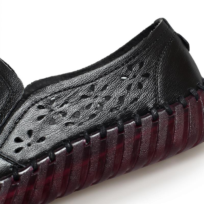 Женские мягкие туфли из натуральной кожи, на плоской подошве