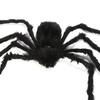Giant Lighted Spider Halloween Decoration Fake Spider Light-up Realistic Spooky Spider for Indoor Outdoor Yard Patio Festive Decor