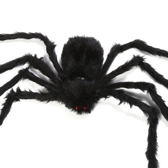 Giant Lighted Spider Halloween Decoration Fake Spider Light-up Realistic Spooky Spider for Indoor Outdoor Yard Patio Festive Decor