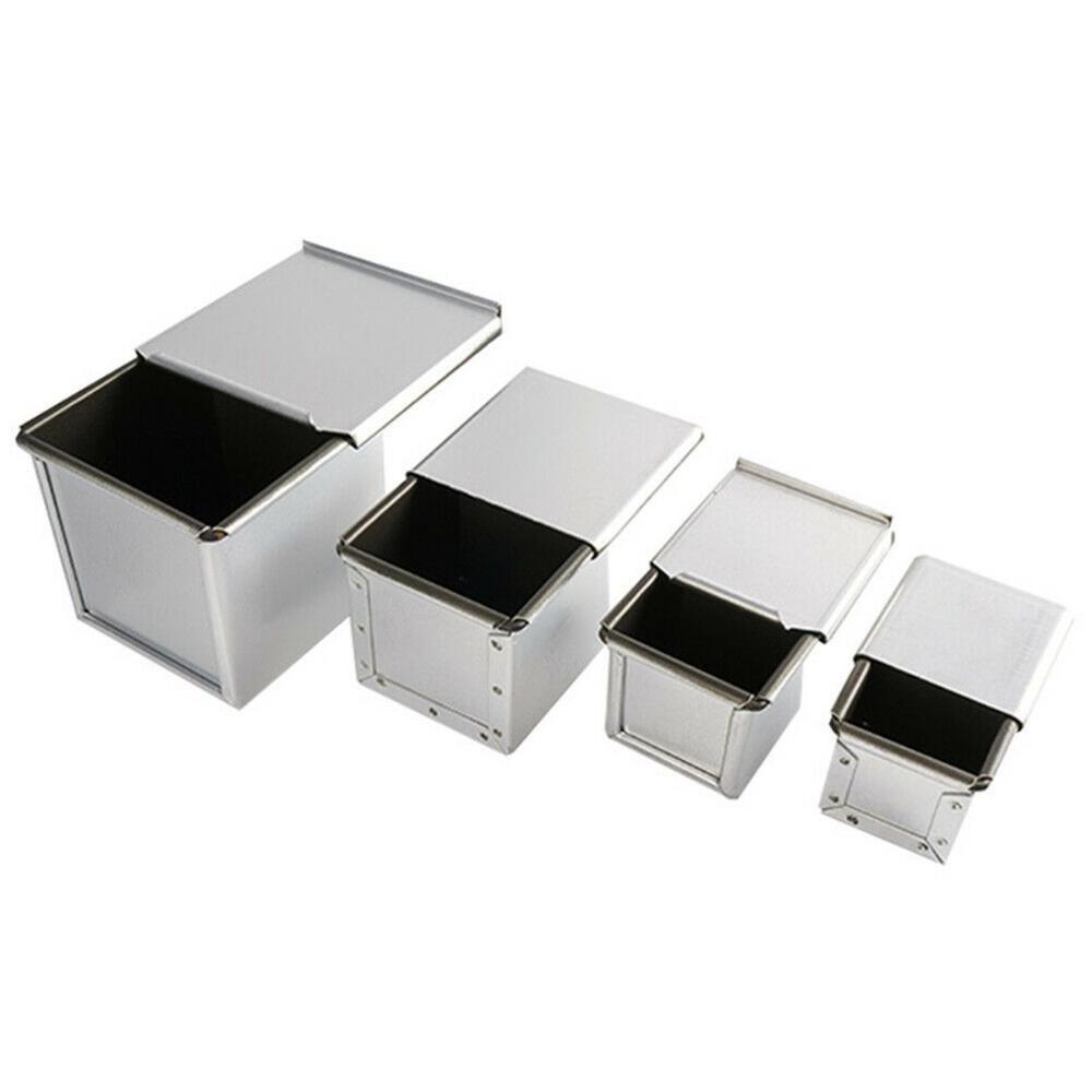 Mini Square Kitchen Cake Baking Tool Dessert Making Toast Box Loaf Pan With Lid Bread Mold