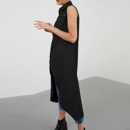 Женская длинная рубашка с крестом, асимметричная летняя однотонная однобортная туника, уличная одежда