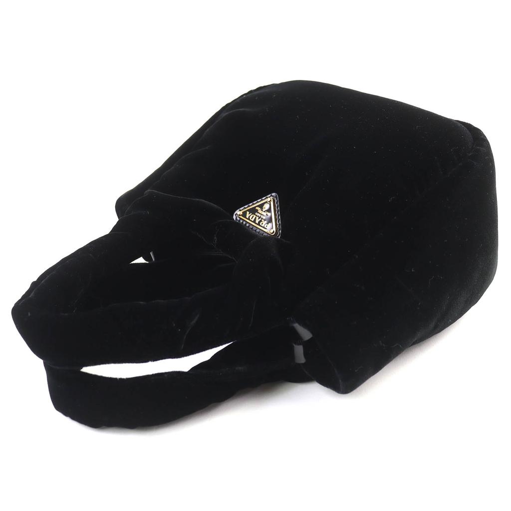 Prada Сумка на плечо Мини-сумочка из стеганого бархата с треугольным логотипом, 2-в-1 1BA410 Б/у