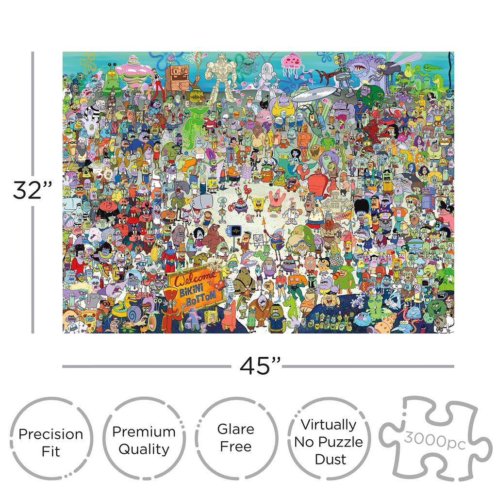 Nickelodeon SpongeBob Square Pants Cast 3000 Piece Jigsaw Puzzle [Предмет]
