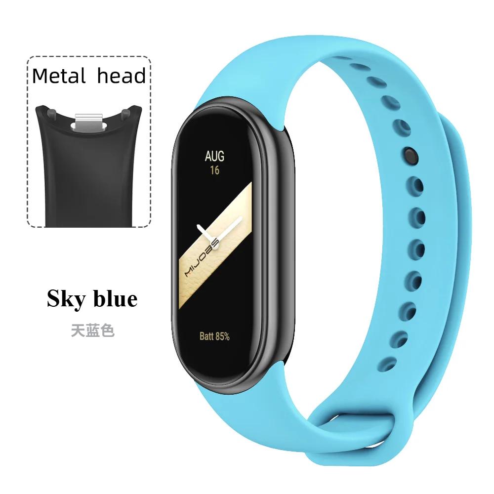 Спортивный силиконовый ремешок для Xiaomi Mi Band 9 NFC Сменный браслет-ремень для Xiaomi Mi Band 8/9/10 Наручный ремешок Аксессуары для умных часов