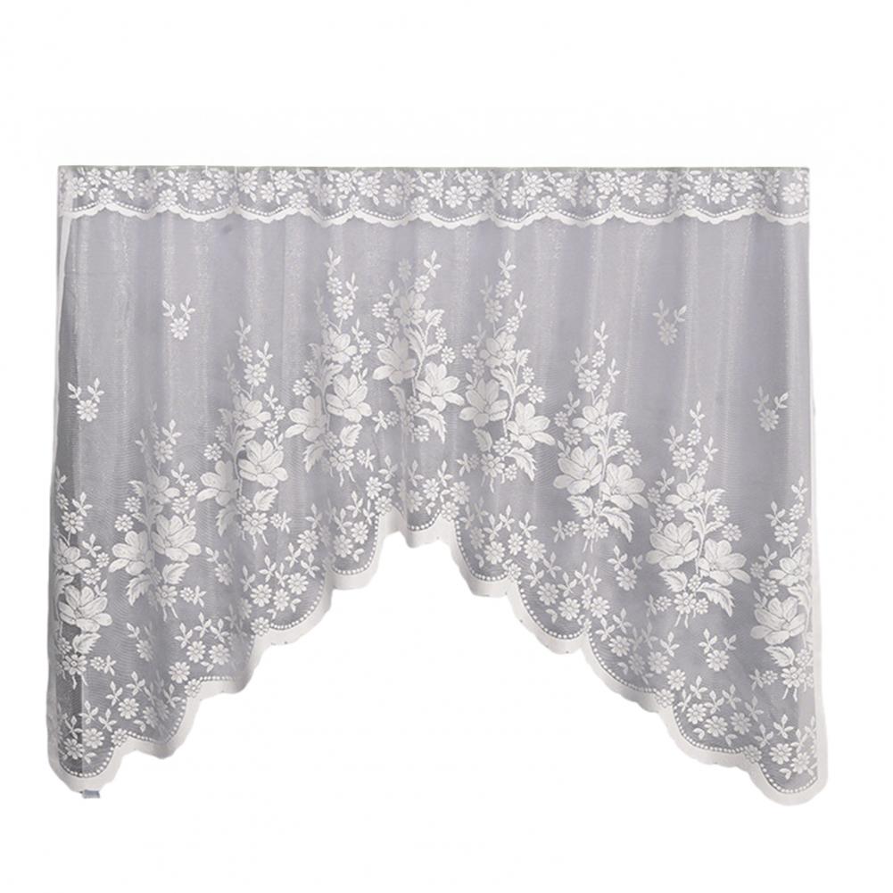 Vintage Floral Window Valance, Rustic Farmhouse Swag Curtain With Rod Pocket, Soft Light Filtering Bedroom Living Room Decor