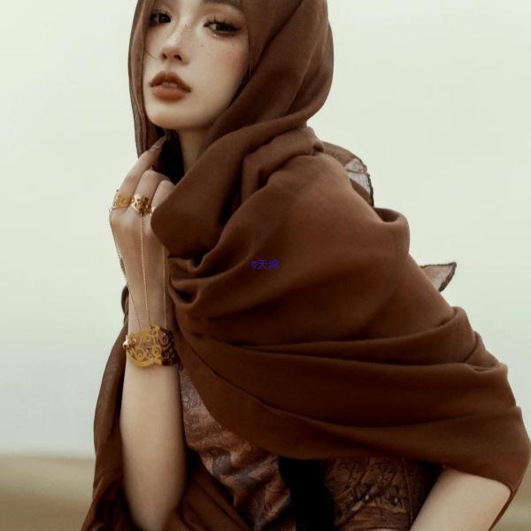 Wasteland Desert Travel Cotton-Linen Scarf: Women's Silk Sunscreen Shawl & Headscarf