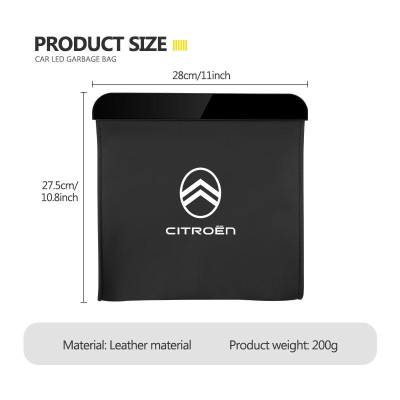 Car Trash Can Hanging Rubbish Container Waste Bin Organizer For Citroen C4 C3 C5 C1 C2 C6 VTS C4L DS3 DS4 DS5 Grand Berlingo